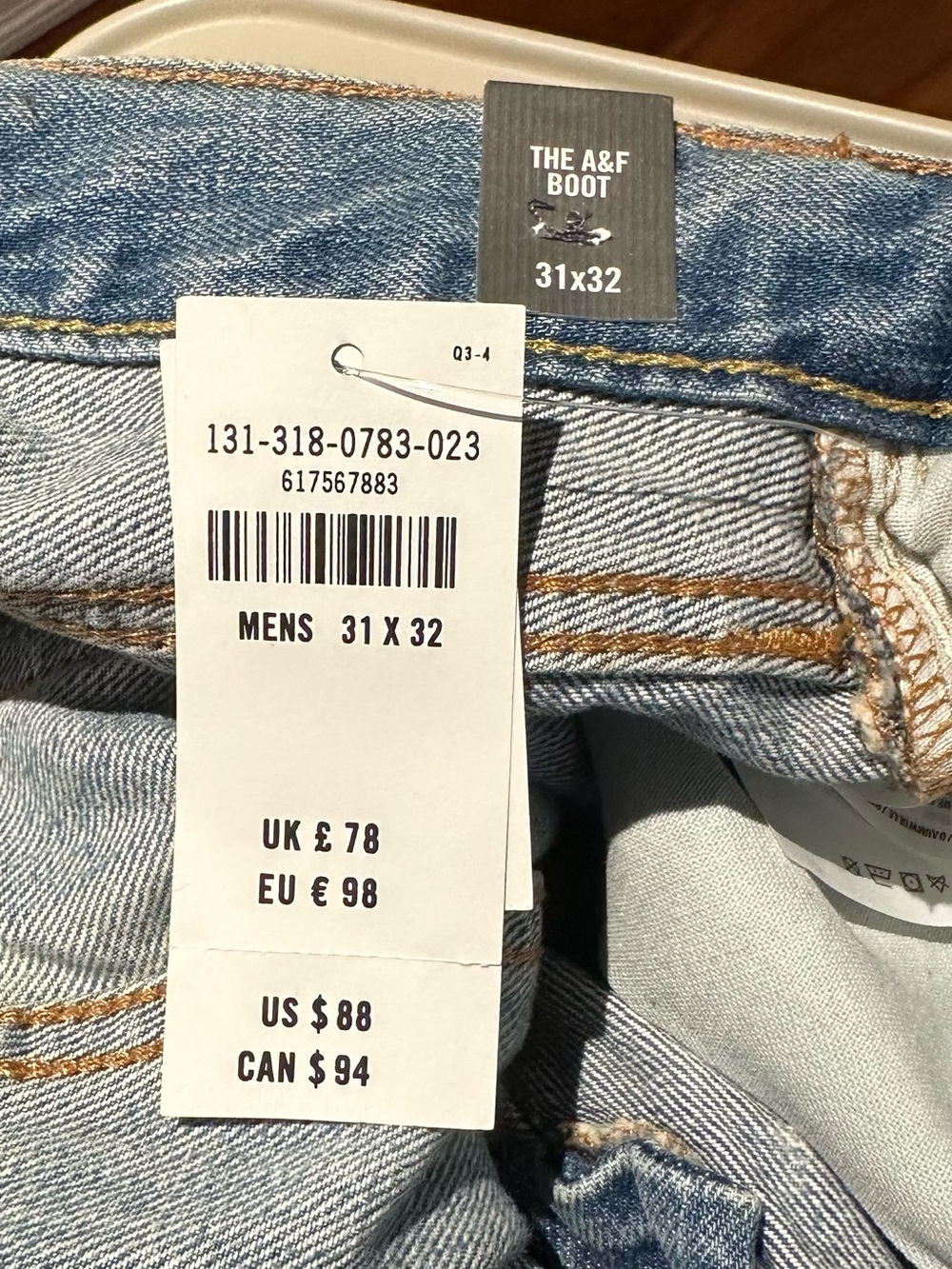 Abercrombie & Fitch Light Blue Bootcut Jeans